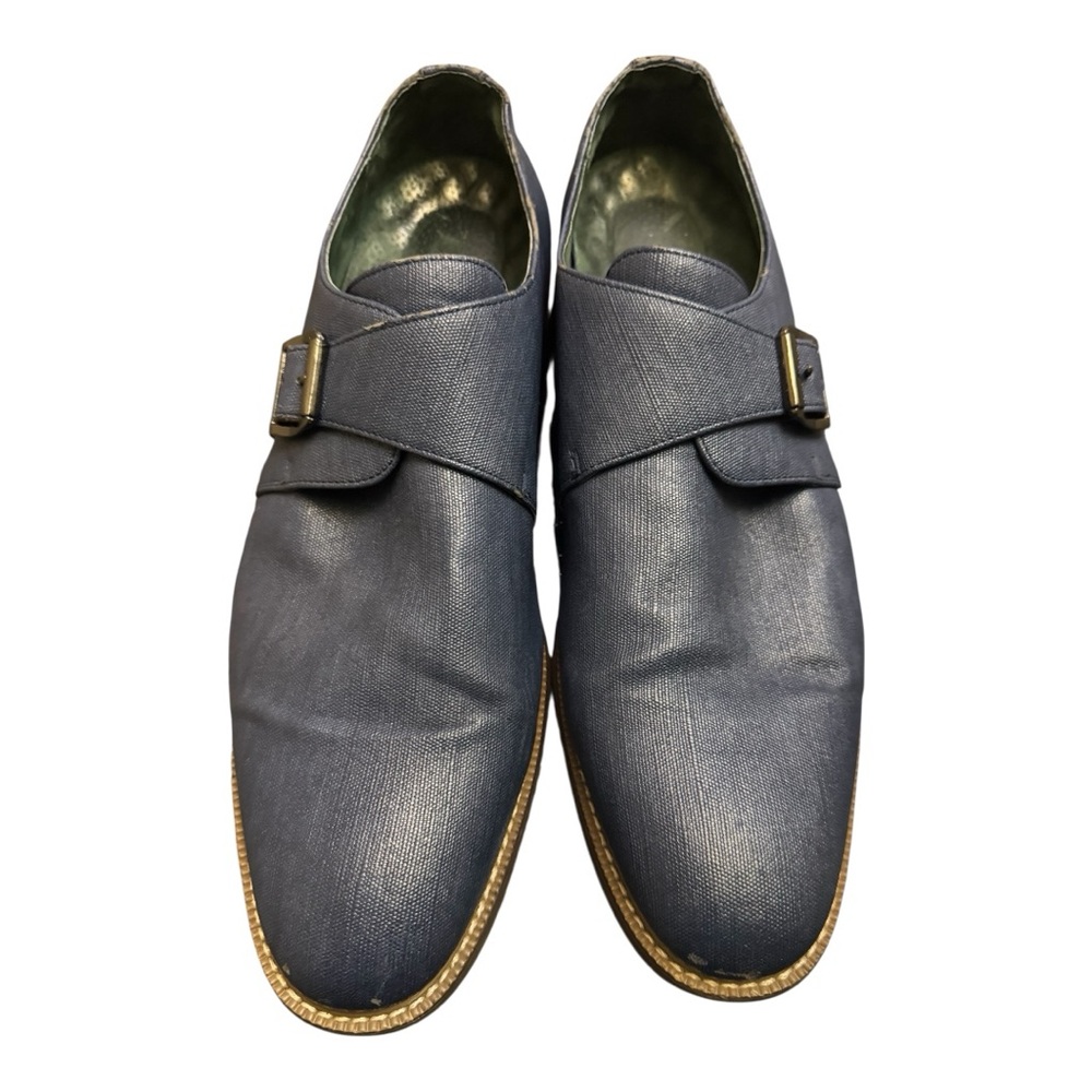 Todd Welsh Navy Blue Loafers Men’S Size 11M Leather Dress